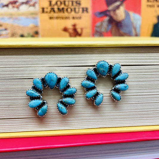 Horseshoe Turquoise Earrings- KK