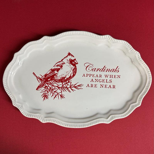 Cardinal Sentiment Tray- Christmas Mud Pie