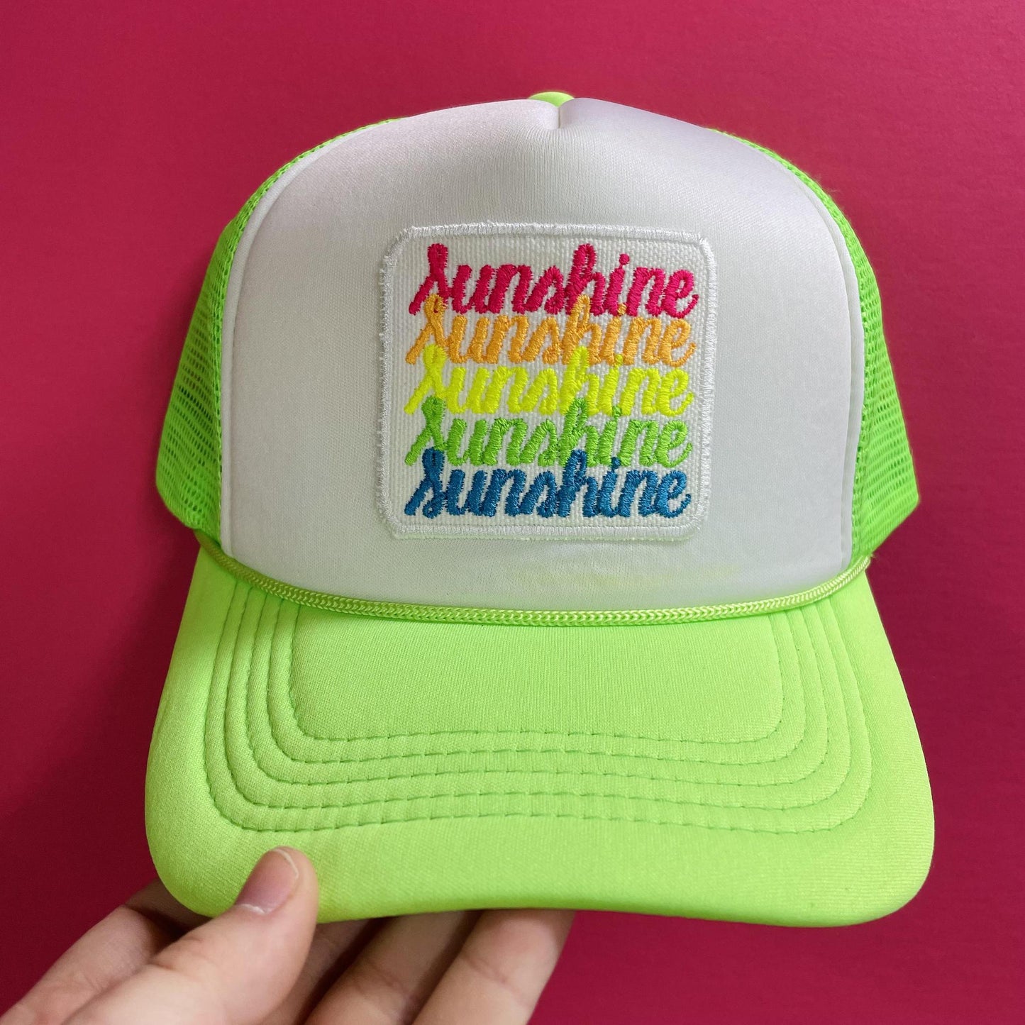 Sunshine Ombre Green Trucker - Lucky Girl