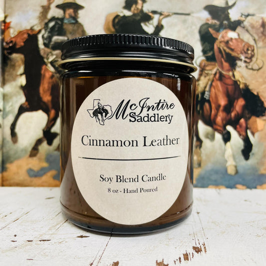 "Cinnamon Leather" Candle -McIntire Saddlery