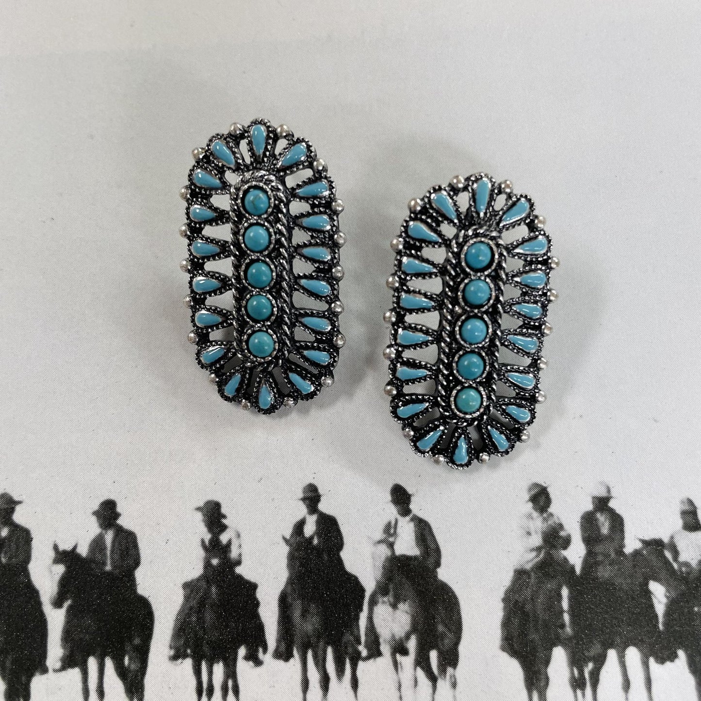 Concho Stud Earrings - Boho Ranch