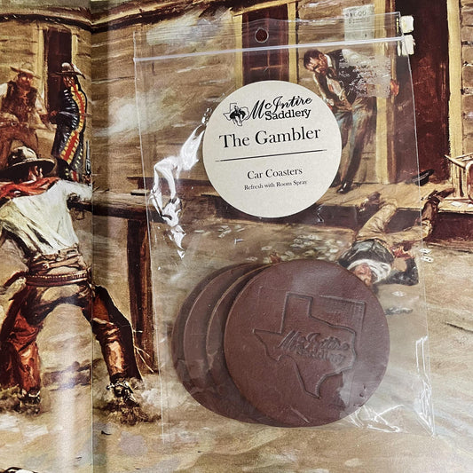 "The Gambler" Car Coaster- McIntire Saddlery