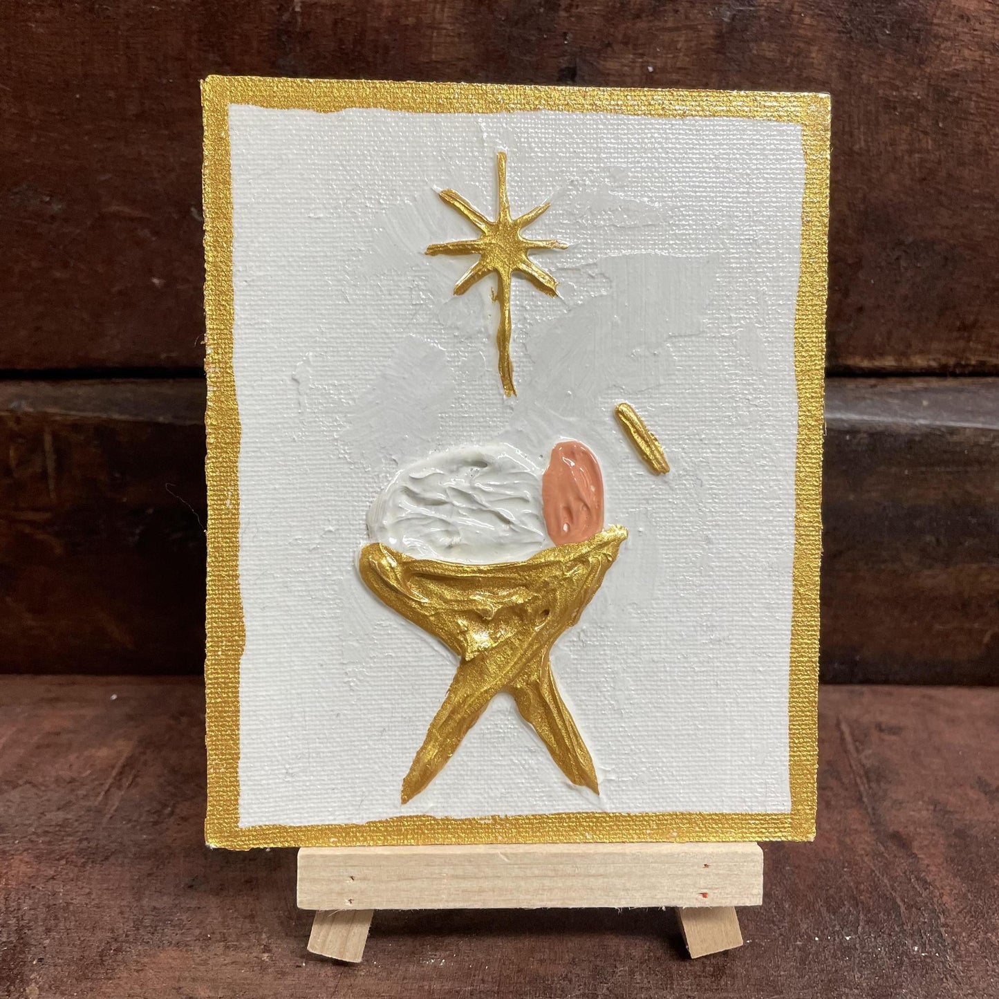 Baby Easel Gold Plaque- Mud Pie