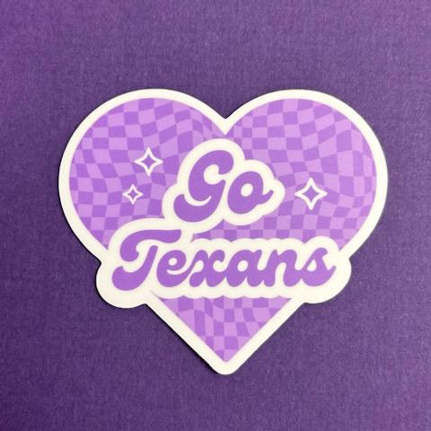 Go Texans Heart- Sticker